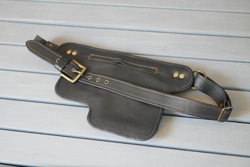 Kožená ledvinka - Bum bag černá — foto 5