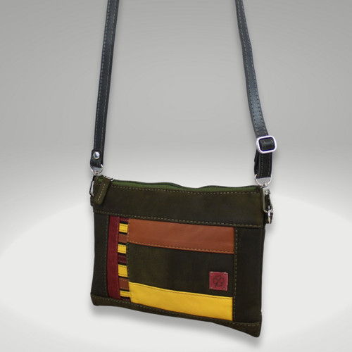 Crossbody Tia midi celokožená — foto 3