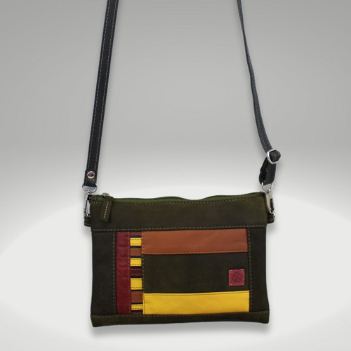 Crossbody Tia midi celokožená — foto 2