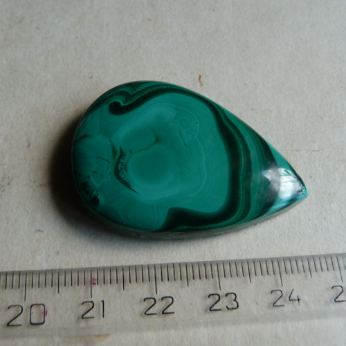 Malachit kabašon - 4,1 cm — foto 5
