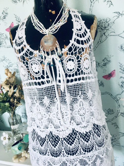 Háčkované boho šaty — foto 2