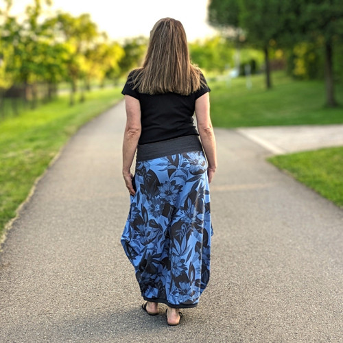 Sukně LINEX kytky na modré — foto 4