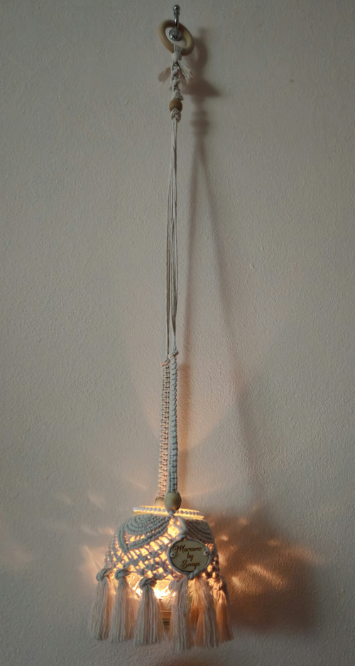Boho Macrame Lucernička- krémová — foto 4