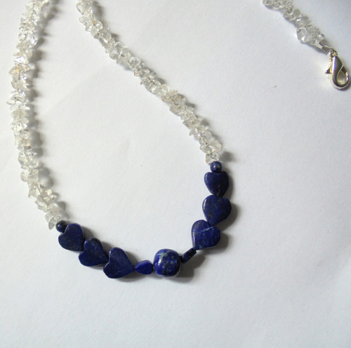 Náhrdelník Lapis lazuli s Křišťálem — foto 2