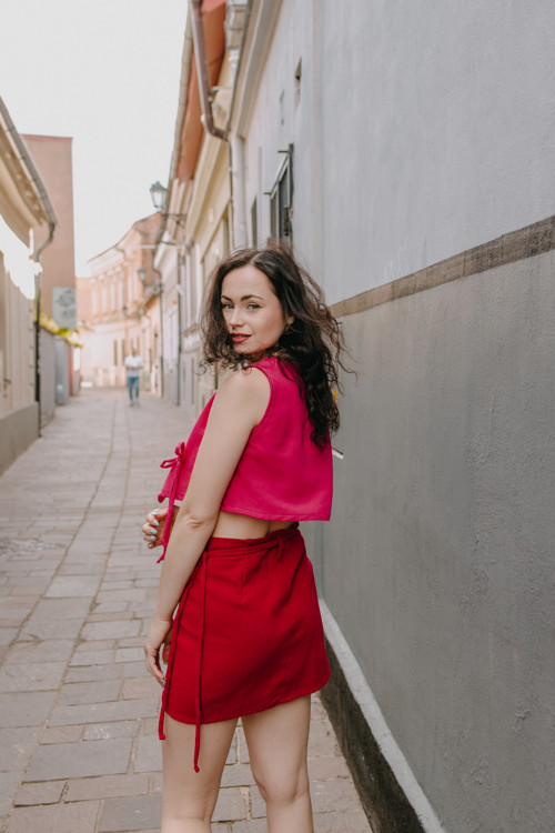 Sukňa Sole červená — foto 3