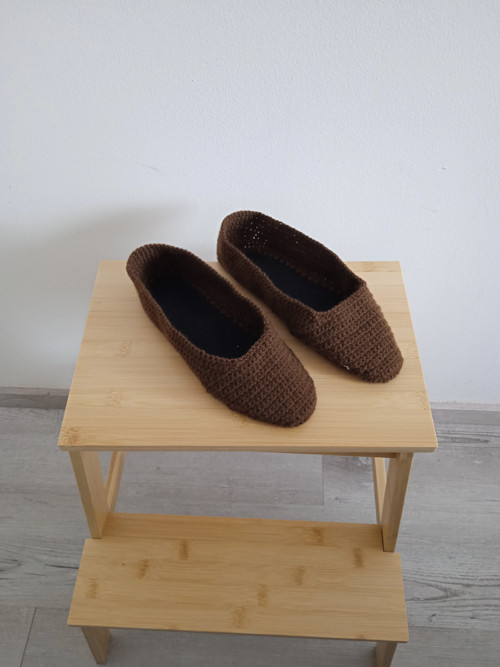Háčkované boty hnědé — foto 2