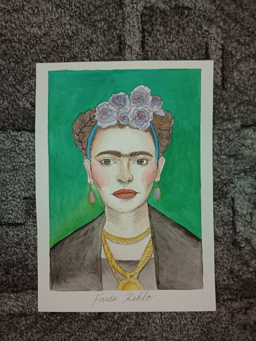 Akvarel - Frida - Originál — foto 2