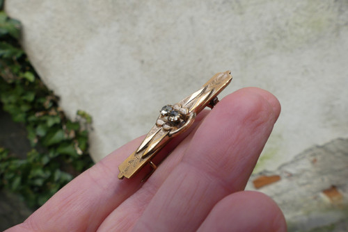 Doteky měsíční... brož double, biedermeier — foto 3