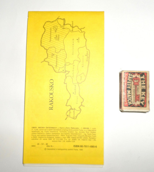 Mapa • Horní a Dolní RAKOUSKO, 1990 — foto 4