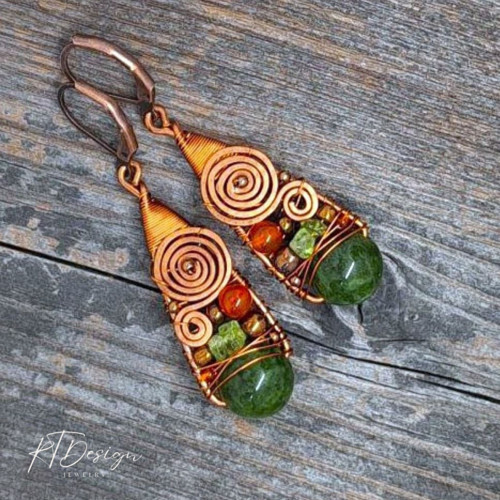 Náhrdelník Green Chalcedon+Vltavín+Karneol — foto 3