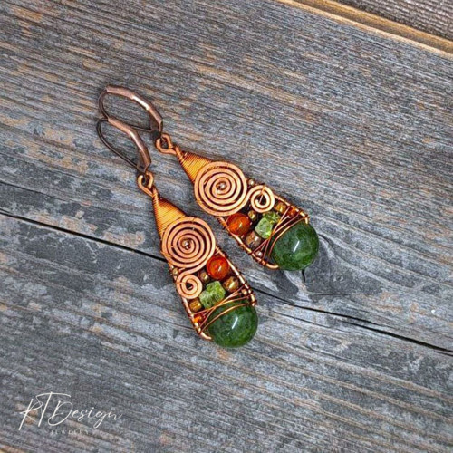 Náhrdelník Green Chalcedon+Vltavín+Karneol — foto 5