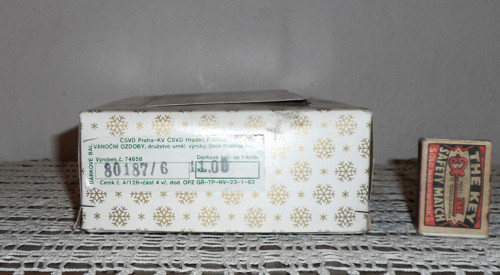 6x SKLENĚNÉ vánoční ozdoby, pískované — foto 5