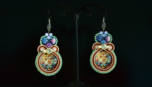 Soutache náušnice "Ornament" — foto 3