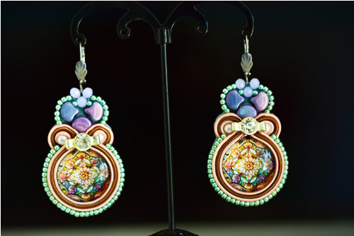Soutache náušnice "Ornament" — foto 2