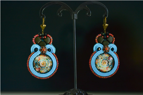 Soutache náušnice "Ornament" — foto 2