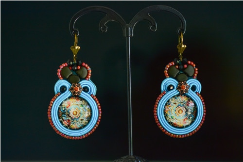 Soutache náušnice "Ornament" — foto 5