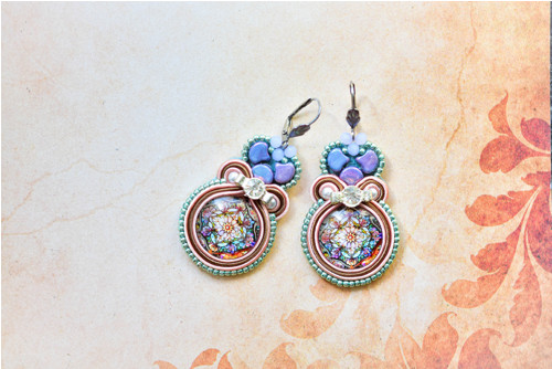 Soutache náušnice "Ornament" — foto 4