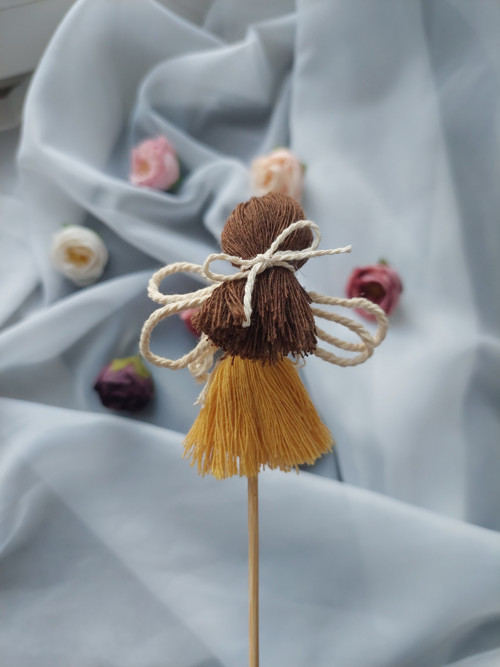 Macramé panenka zápich Slunečnice — foto 2