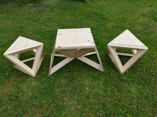Geometrický nábytek, set, kubismus — foto 3