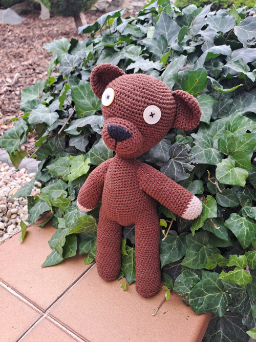Háčkovaný medvídek Mr Bean Teddy — foto 4