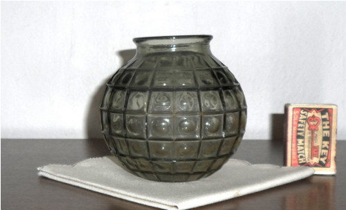 Skleněná VÁZA, plastický ornament — foto 2