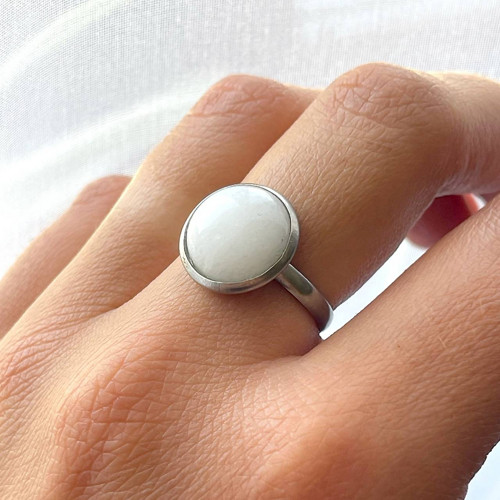 Prsten s jadeitem z chirurgické oceli E012 — foto 6