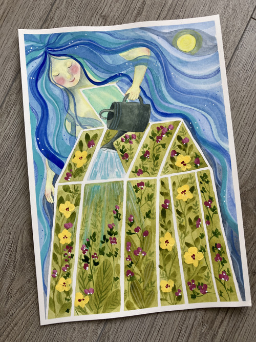 Originál ilustrácia Pani Voda — foto 2