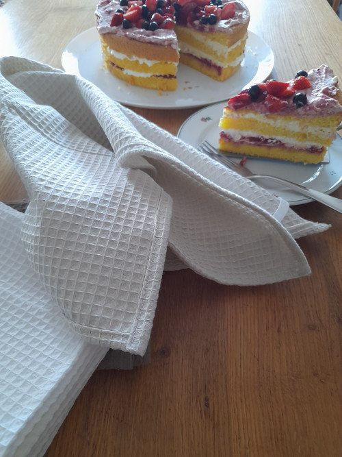 Vaflová utěrka-béžová — foto 2