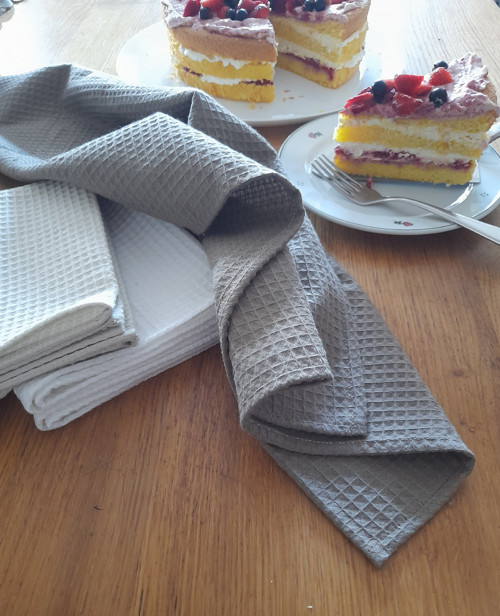 Vaflová utěrka-šedá — foto 3