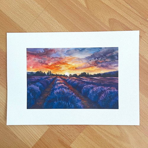 Art print Levandulová pole A4 P0018 — foto 2