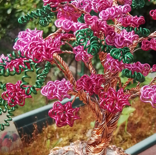 Stromek z drátků - sakura — foto 4