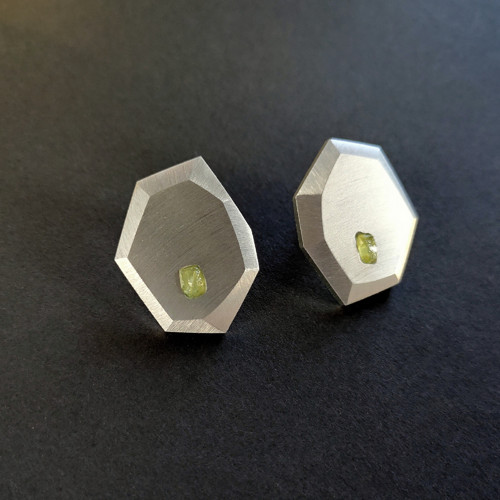 Olivine Geometry ... náušnice s olivínem — foto 5