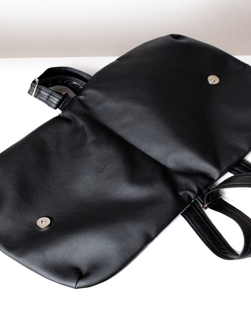 Dvoukomorová crossbody kabelka - Modré kočky — foto 5