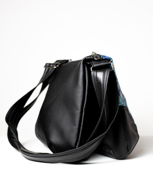 Dvoukomorová crossbody kabelka - Modré kočky — foto 4