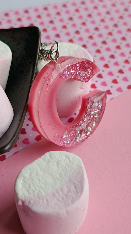 Letter "C" Pink Glitter — foto 4