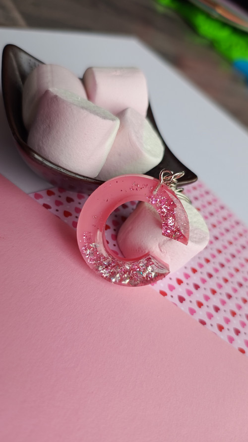 Letter "C" Pink Glitter — foto 3