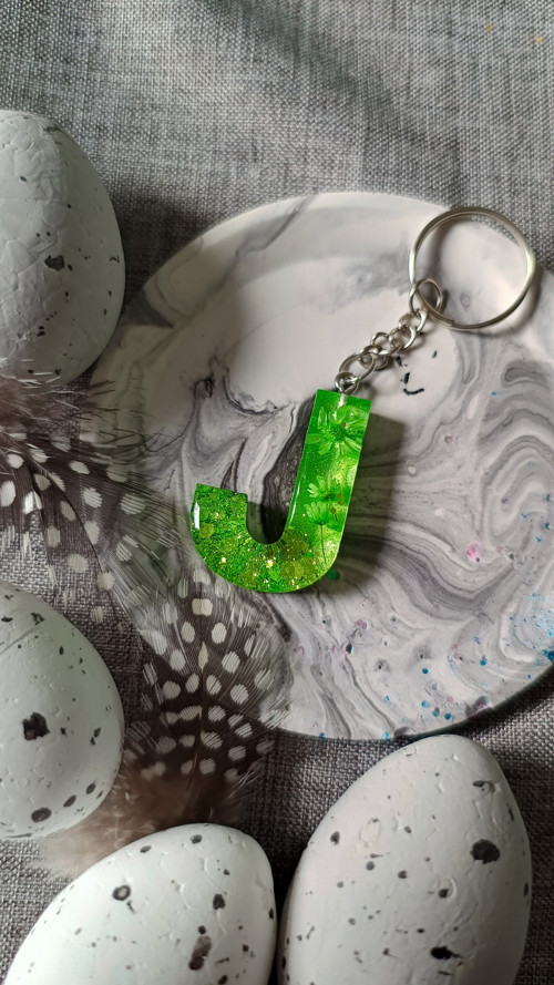 Letter "J" Green Flower — foto 2
