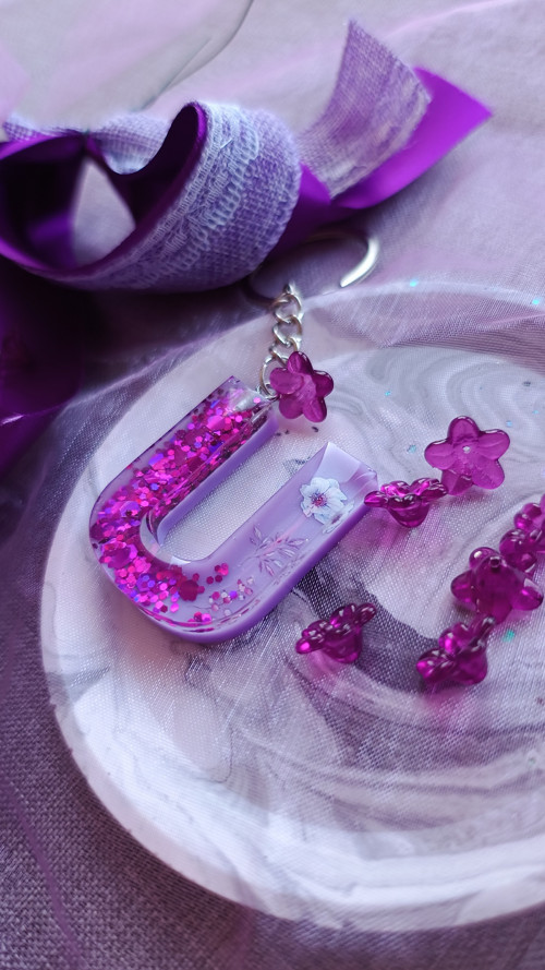 Letter "U" Purple Flower — foto 4