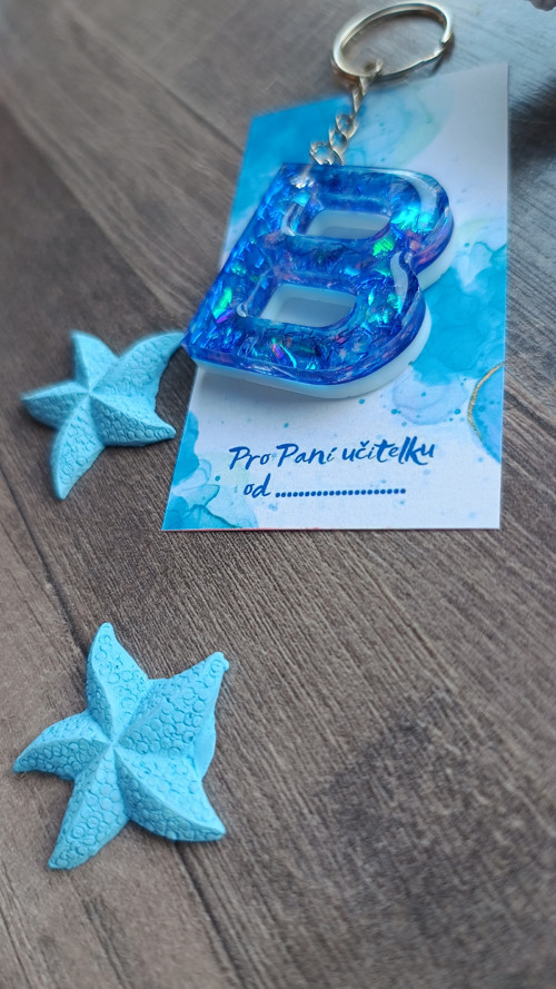 Letter "B" Blue Glitter — foto 3