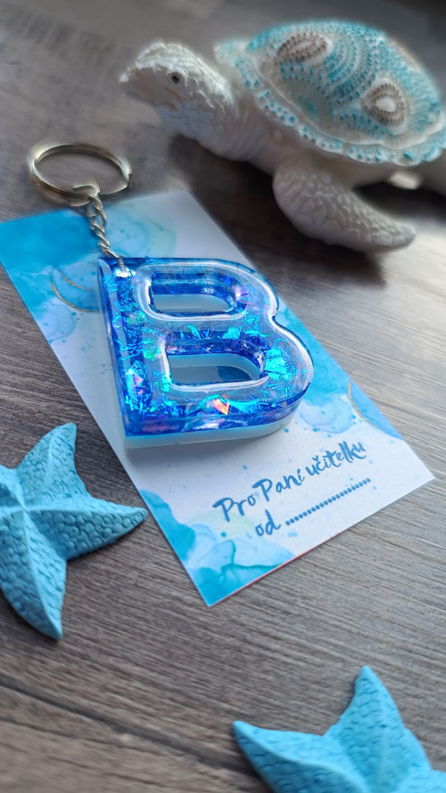 Letter "B" Blue Glitter — foto 4