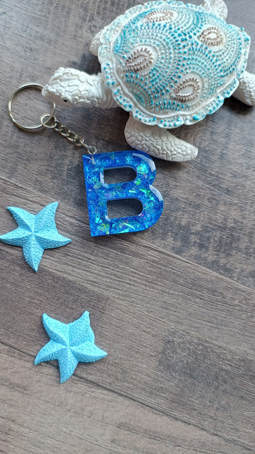 Letter "B" Blue Glitter — foto 5