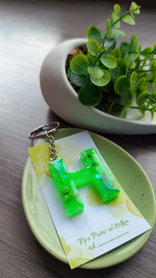 Letter "H" Green Flower — foto 3
