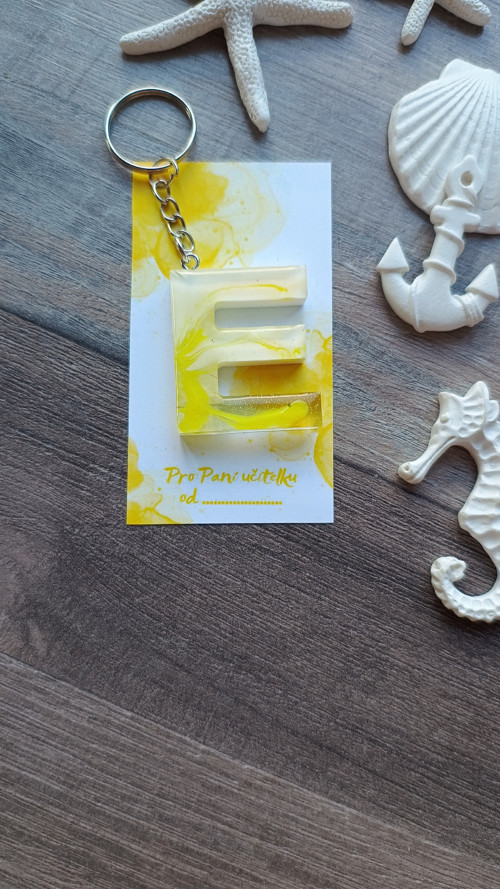 Letter "E" Yellow White — foto 2