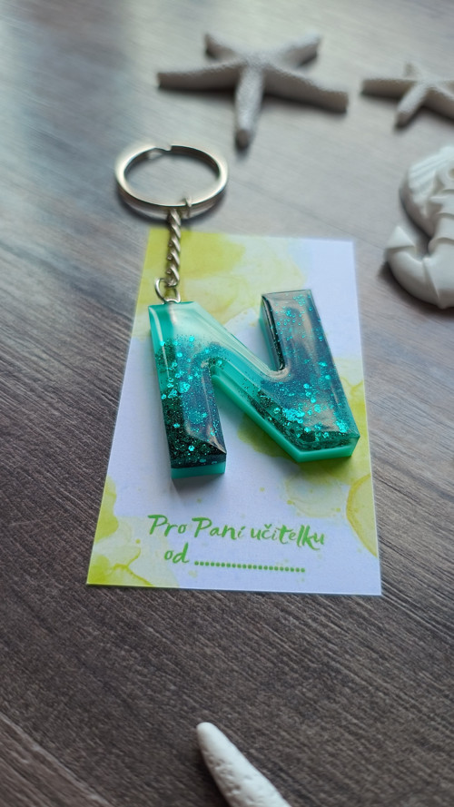 Letter "N" Mint Glitter — foto 4