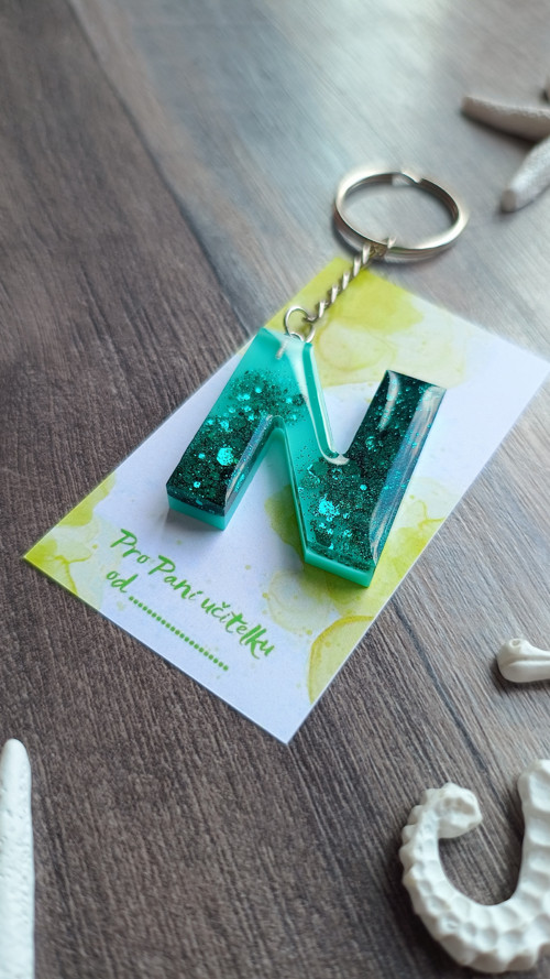 Letter "N" Mint Glitter — foto 3
