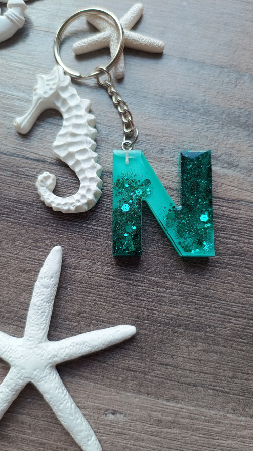 Letter "N" Mint Glitter — foto 5