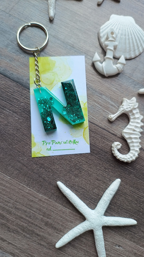 Letter "N" Mint Glitter — foto 2