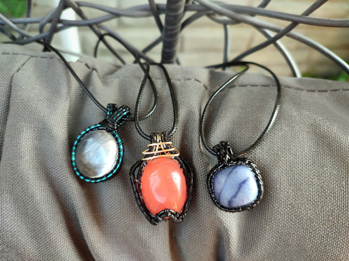Náhrdelník KŘIŠŤÁL, wire-wrapping — foto 4
