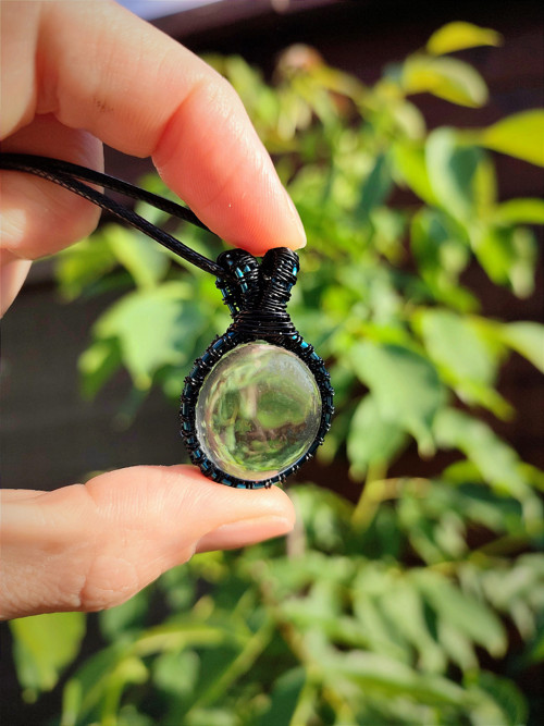 Náhrdelník KŘIŠŤÁL, wire-wrapping — foto 2
