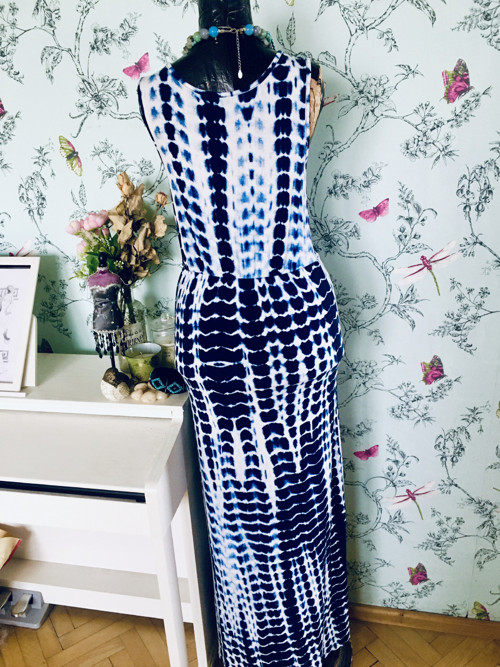 Šaty boho batika modrobílá — foto 5